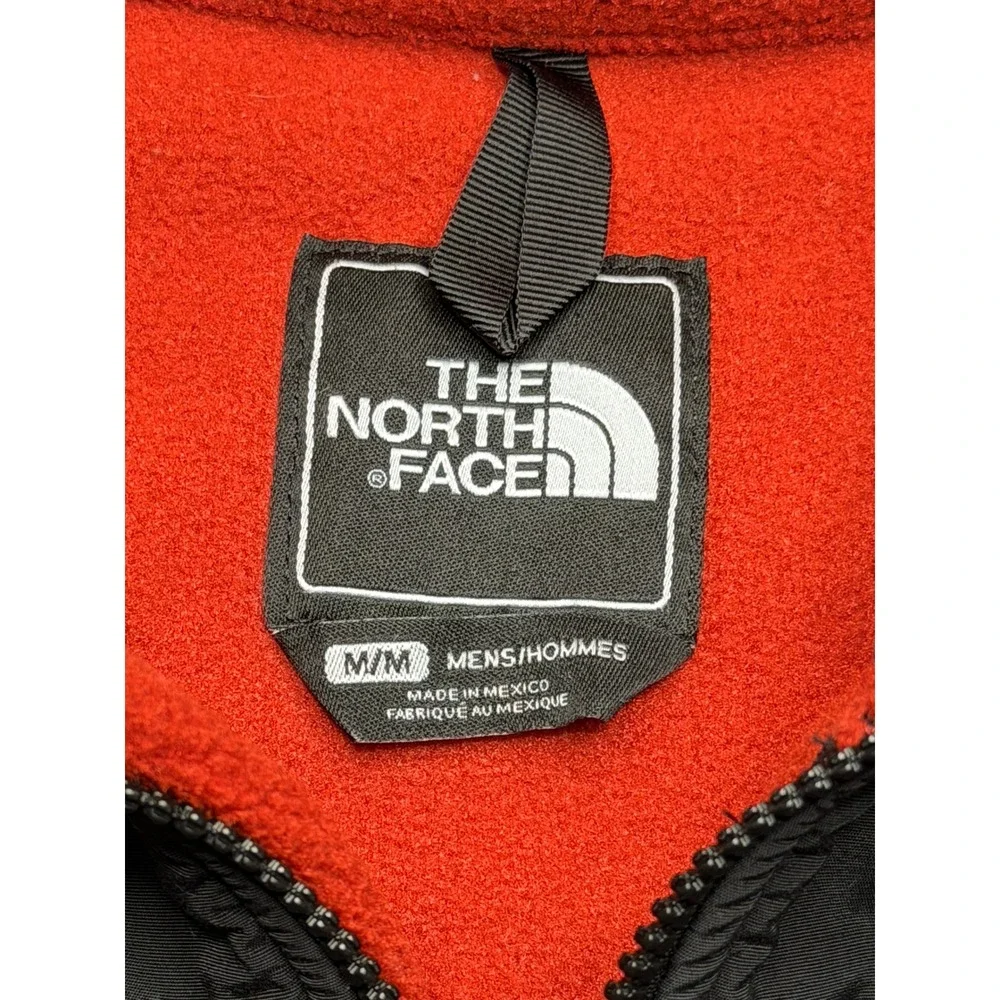 The North Face Denali Fleece Jacket Mens Medium Red Black Polartec Zip Up